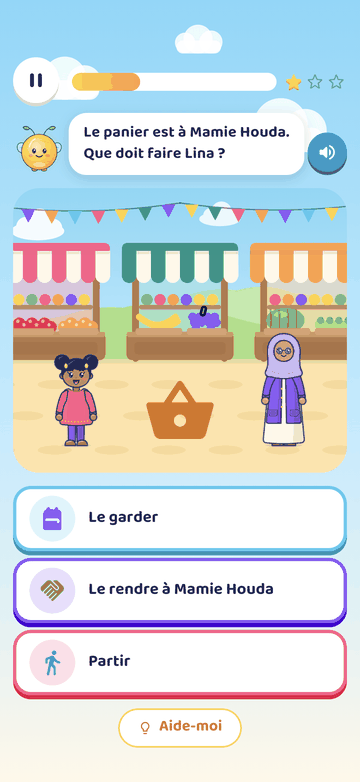 Un choix de gentillesse : rendre le panier à Mamie Houda